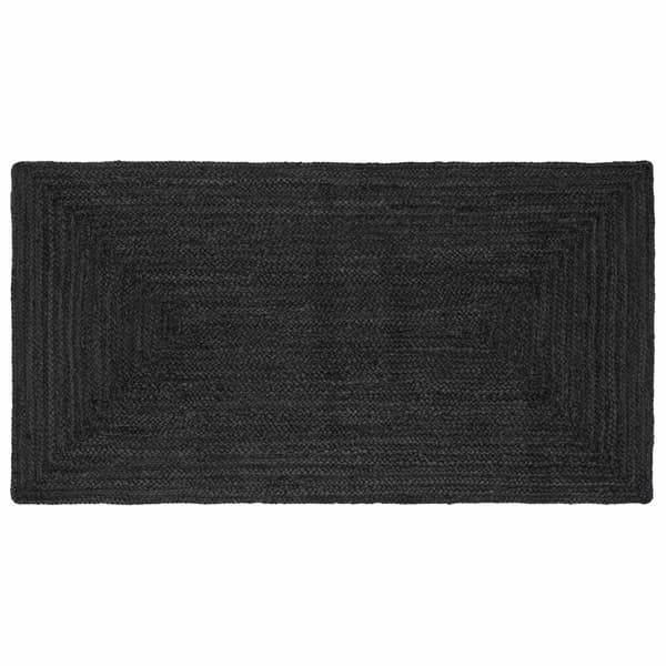 Områdesmattor Rektangulär Mörkgrå 80 x 150 cm Jute
