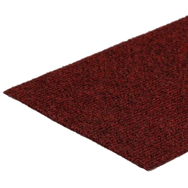 Trappmattor självhäftande 30 st 76x20 cm bordeauxröd rektangulär