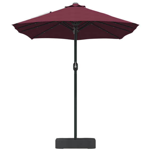 Trädgårdsparasol Bordeaux Röd 385 x 209 x 244 cm Polyester
