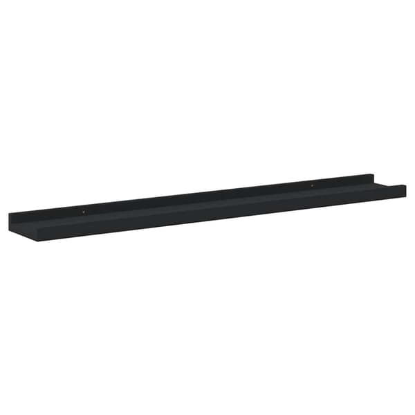 Tavellist 2 st svart 80x9x3 cm MDF