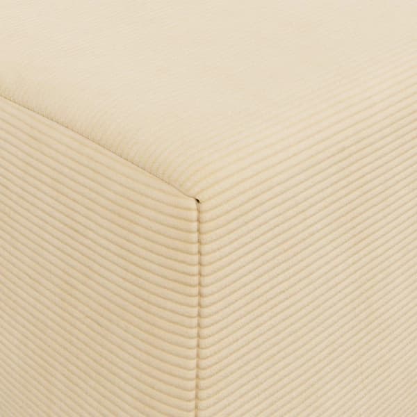 Fällbar Soffbed Gräddvit 200 x 70 x 15 cm Kordread tyg