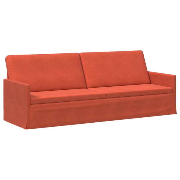 Soffset 2 st Röd orange Kordread tyg