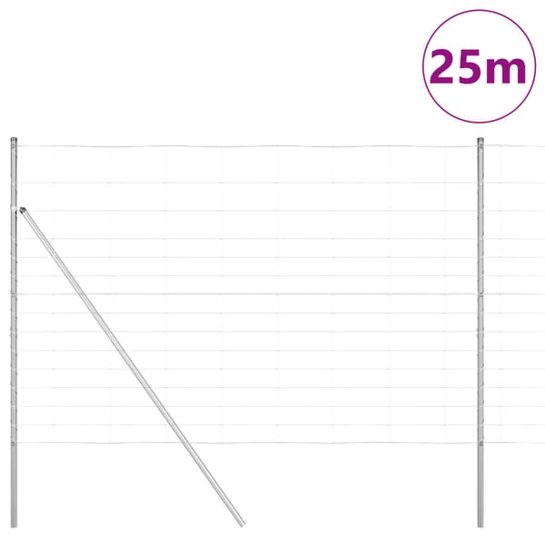 Stängselstolpe Galvaniserad 25 x 1,6 m Stål
