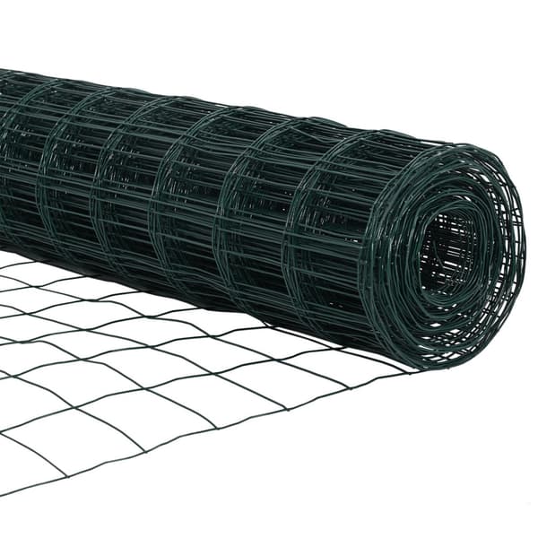 Eurogärdsel Grön 0,8 x 25 m PVC-belagt järn