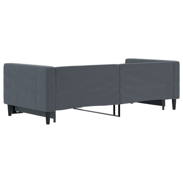 Dagbädd utdragbar mörkgrå 90x200 cm sammet