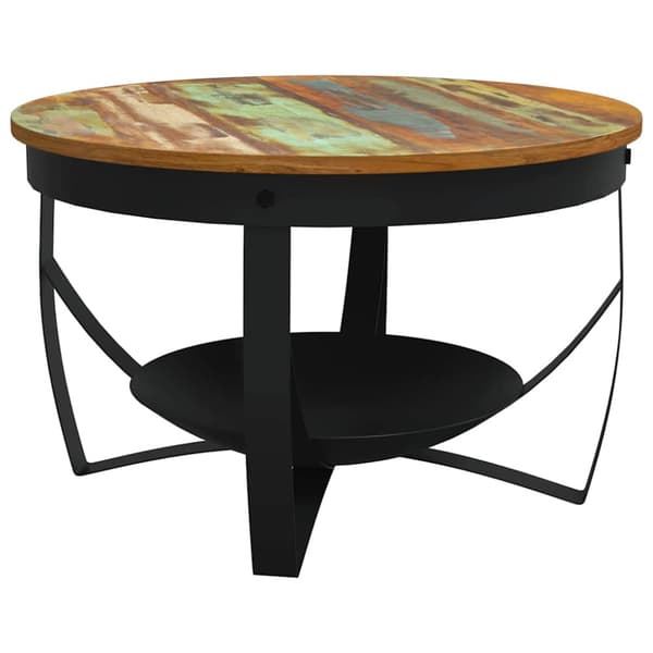 Soffbord Ø68x43 cm massivt återvunnet trä