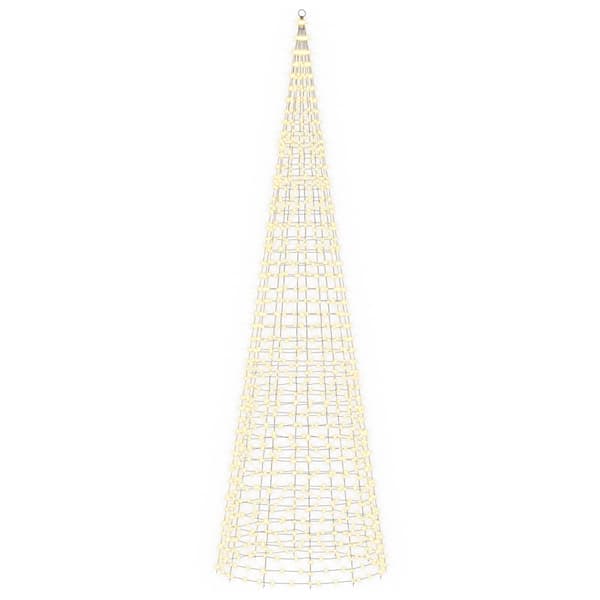 Julgransbelysning med markspett och flaggstång 500 cm