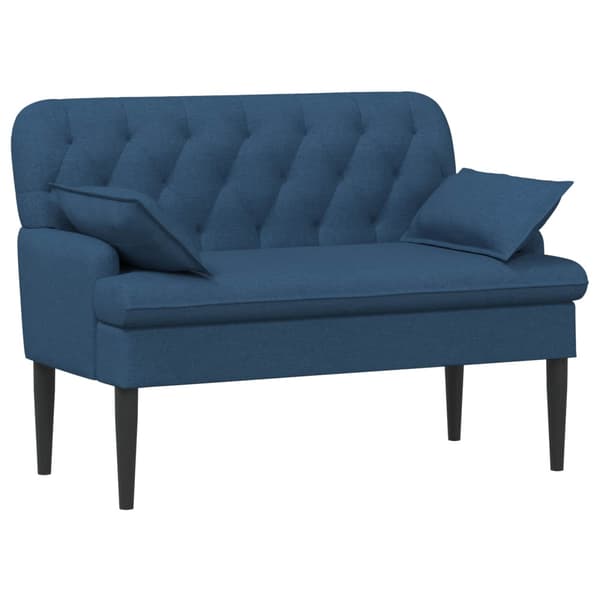 Loveseat med knapprapport Blå 111 x 68 x 80 cm Tyg