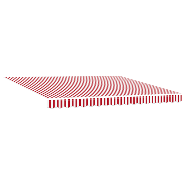 Utdragbar markis Röd och Vit 400 × 350 cm