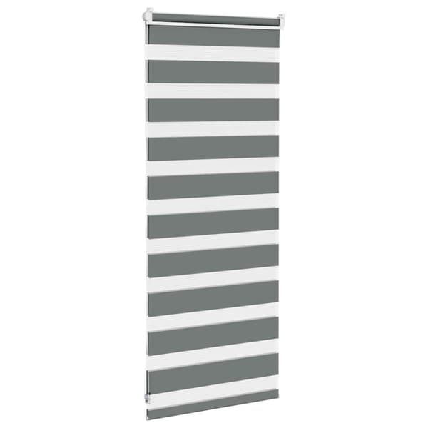 Rullgardin zebra mörkgrå 55x100 cm tyg bredd 50,9 cm polyester