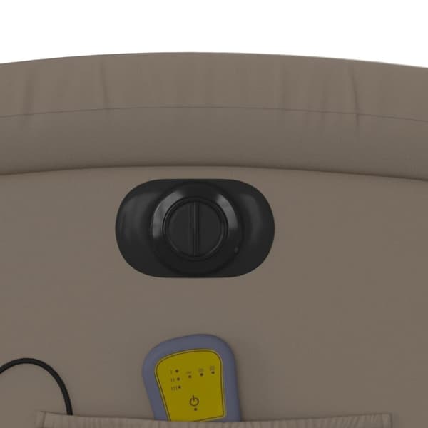 Elektrisk massagefåtölj cappuccino konstläder