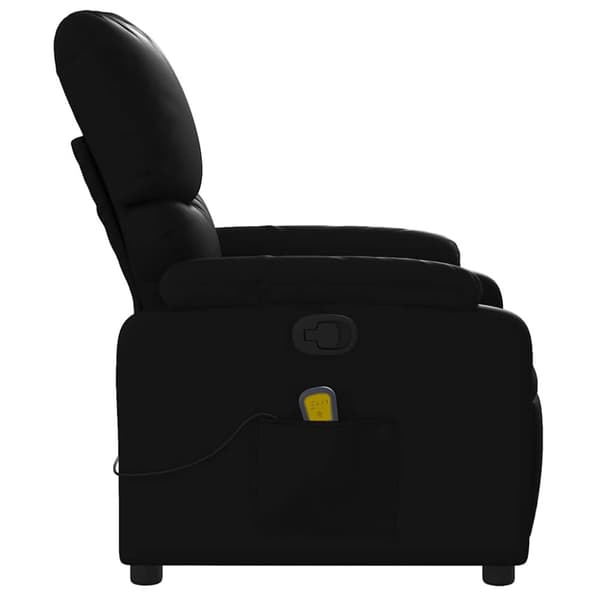 Massagefåtölj svart konstläder