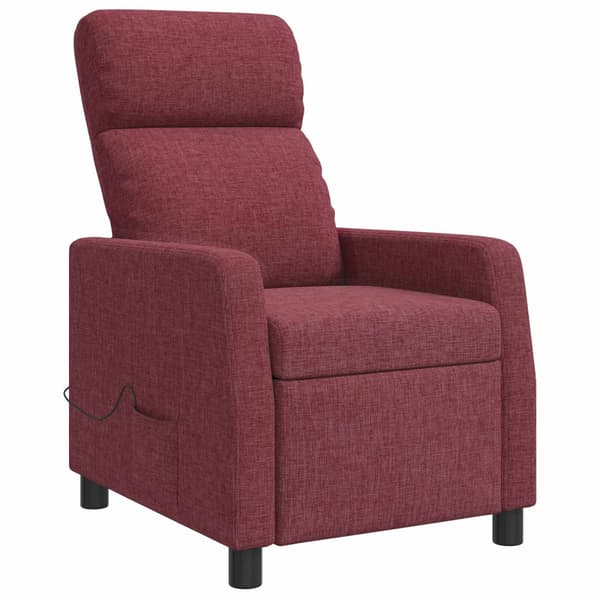 Massagefåtölj Vinröd Tyg