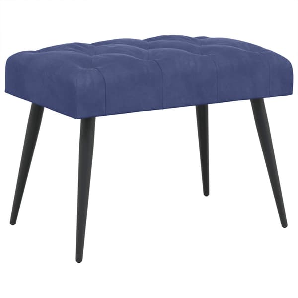 Bänk med knappar Polisblå 60 x 40 x 45 cm Sammet
