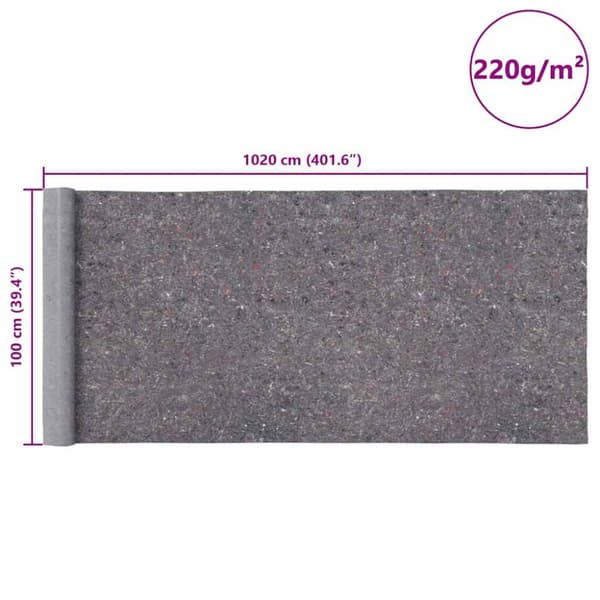 Halkfri målarfleece 10 m 220 g/m² grå