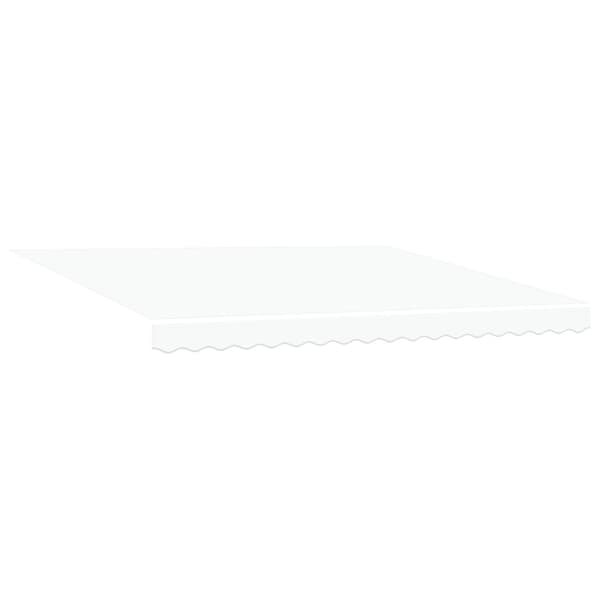 Utfällbar markis Vit 400 × 300 cm Tyger och Stål