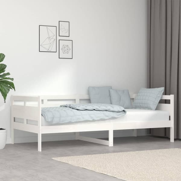 Dagbädd vit 90x200 cm massiv furu
