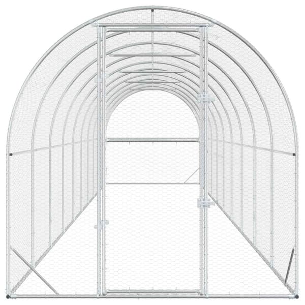 Hönsgård Silver 1000 x 200 x 200 cm Galvaniserat stål