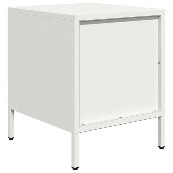 Sängbord 2 st vit 35x39x43,5 cm stål