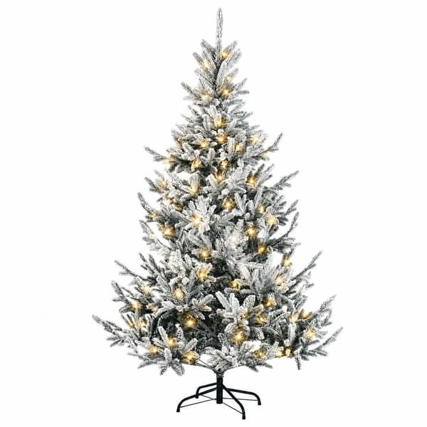 Plast Hingad Julgran 150 cm 150 LED-lampor Varmvit PE & PVC