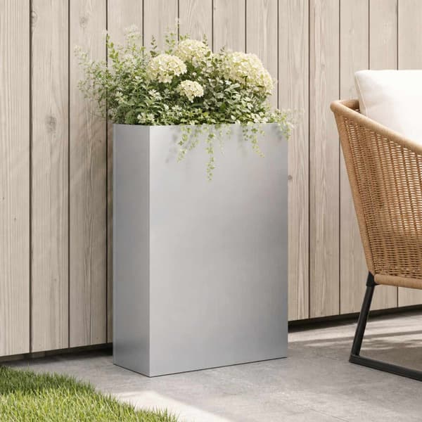 Trädgårdsplanterare Silver 50 x 20 x 75 cm Galvaniserat stål