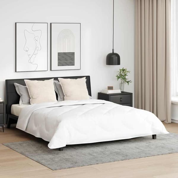 Duntäcke med kudde 3 pcs Vit Mikrofiber