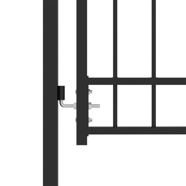 Grindar EMMEN 104 x 136 cm Låsbar Pulverlackerad stål Black