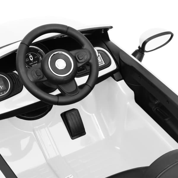 Elbil för barn Fiat 500 vit