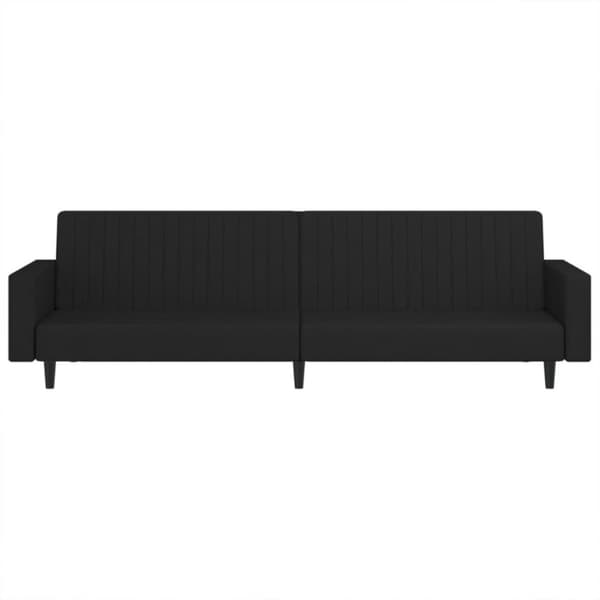Bäddsoffa 2-sits svart sammet