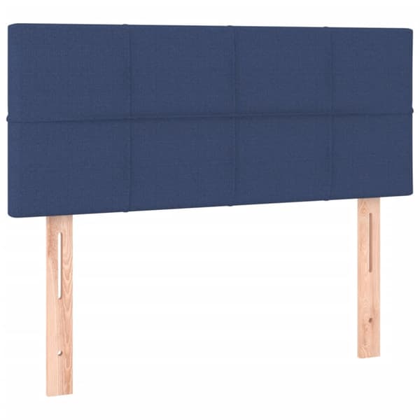 Ramsäng med madrass blå 90x200 cm tyg