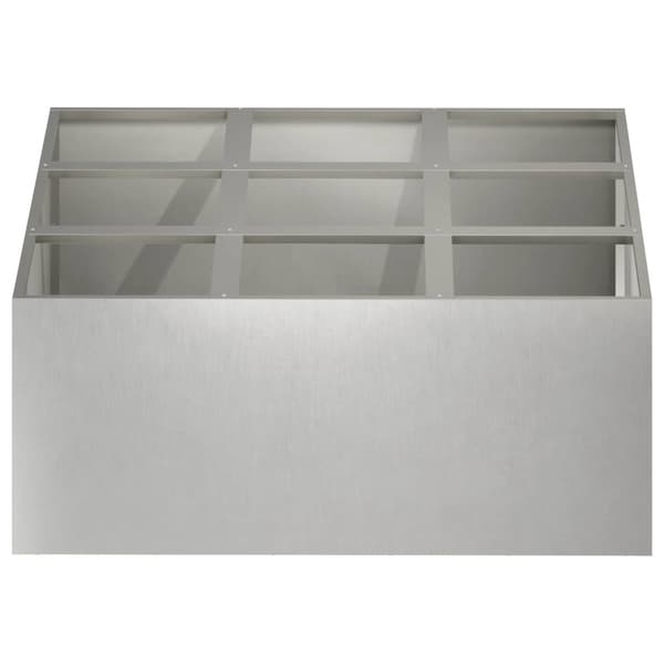 Trädgårdsplanterare Silver 100 x 100 x 20 cm Rostfritt stål