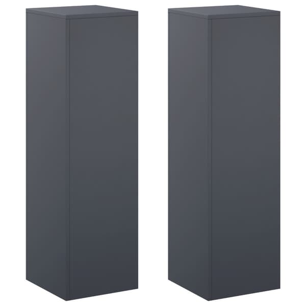 Växtställ 2 pcs Antracit 30 x 30 x 100 cm Galvaniserat stål