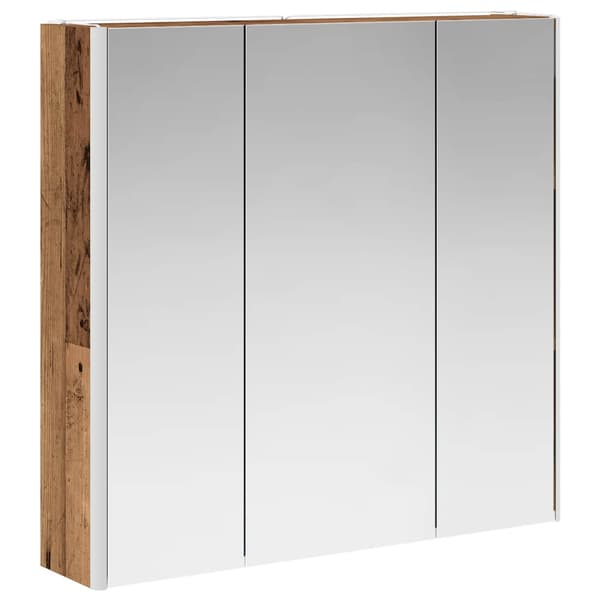 Badrumsspegelskåp Gammalt trä 73.5 x 15.5 x 70 cm