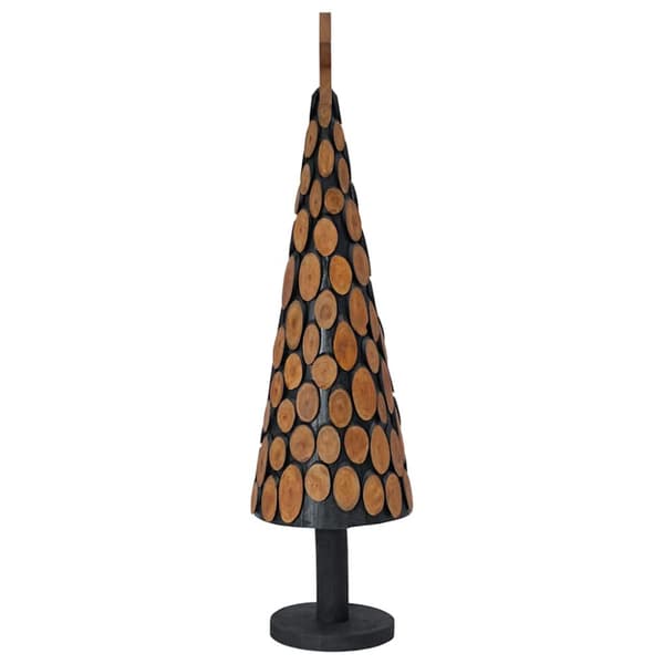 Julgran med stativ Brun 120 cm Massivt teakträ