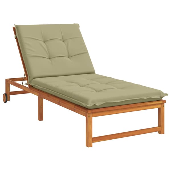 Solstol Kudde GEMERT 100% Polyester Ljusgrön 190 x 80 x 9 cm
