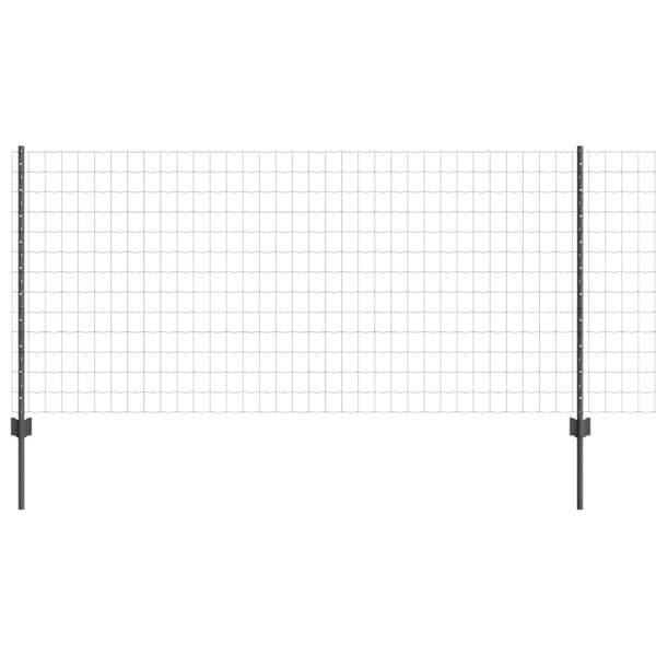Stängsel med stolpe Grå 1 x 10 m Stål