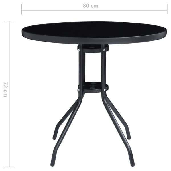 Caféset 5 delar svart och antracit