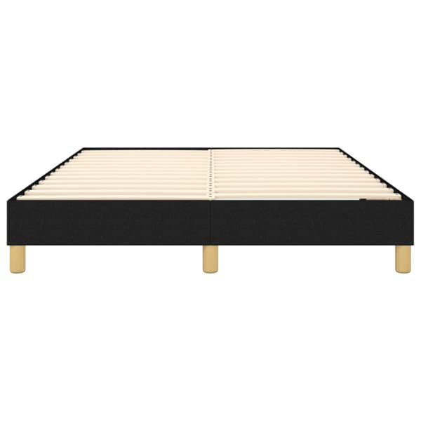 Boxspring-sängram svart 140x190 cm tyg