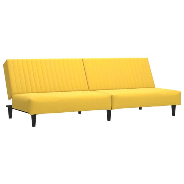 Bäddsoffa 2-sits gul sammet