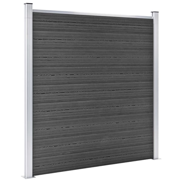 Staketpaneler WPC 1564x186 cm svart