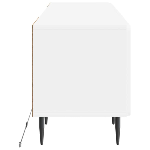 LED TV-skåp Vit högglans Konstruerat trä