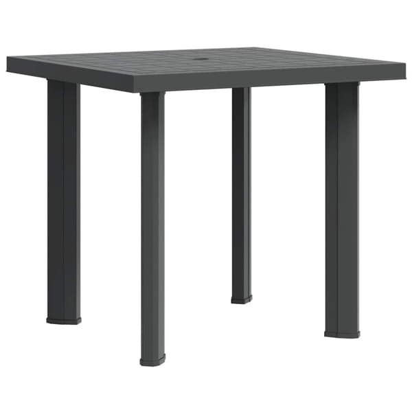 Trädgårdsbord antracit 80x75x72 cm plast
