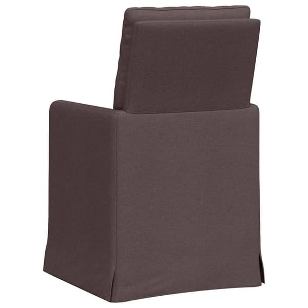 Matstolar 2 pcs Mörkbrun 57 x 67 x 98 cm tyg