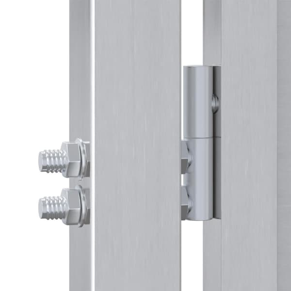 Trädgårdsgrind med lås Silver 85 x 97 cm Rostfritt stål