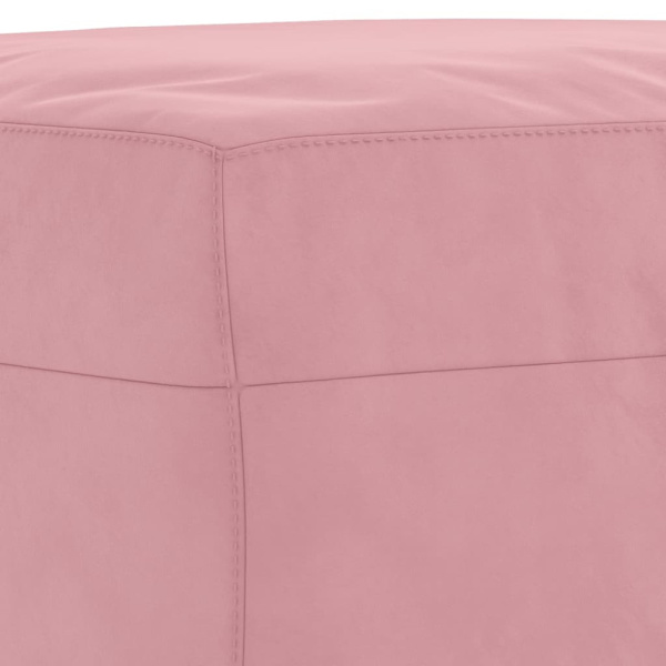 Soffgrupp med dynor 3 delar rosa sammet