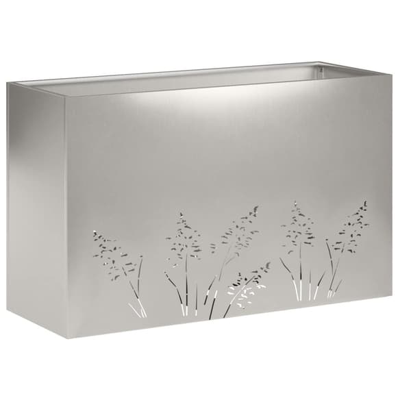 Trädgårdsplanterare Silver 80 x 20 x 49 cm Rostfritt stål
