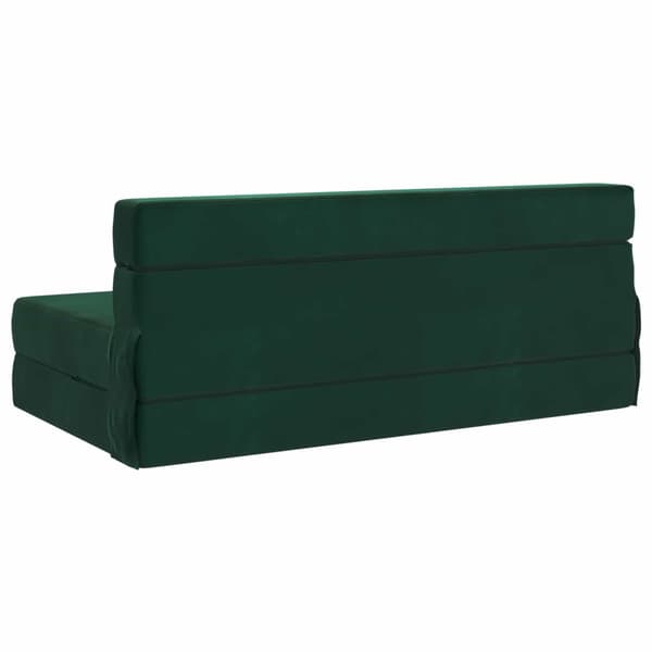 Fällbar Soffbed Mörkgrön 152 x 86,5 x 60 cm Tyg