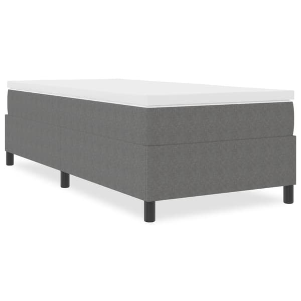 Plattform sängram Ljusgrå 90 x 190 cm Kordread tyg