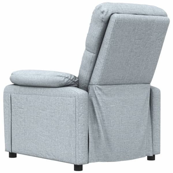 Reclinerfåtölj ljusgrå tyg