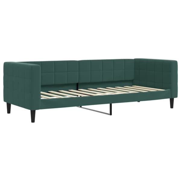 Dagbädd utdragbar mörkgrön 80x200 cm sammet